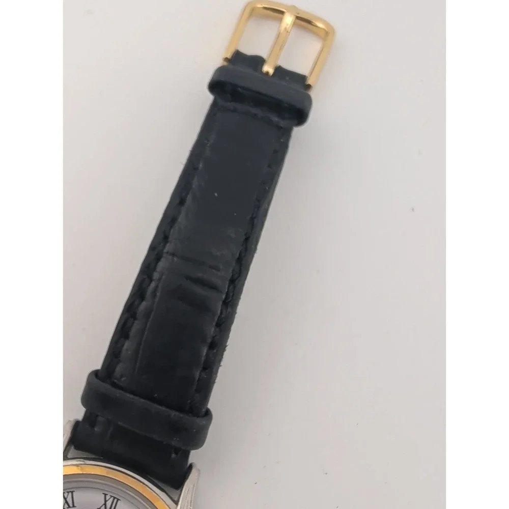 Vintage America Perry Ellis Women's Watch 28mm Case Leather Band- New Battery